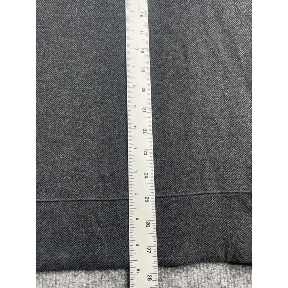 Polo Ralph Lauren Quarter Zip Mens‎ Medium Grey Herringbone Pullover Sweater